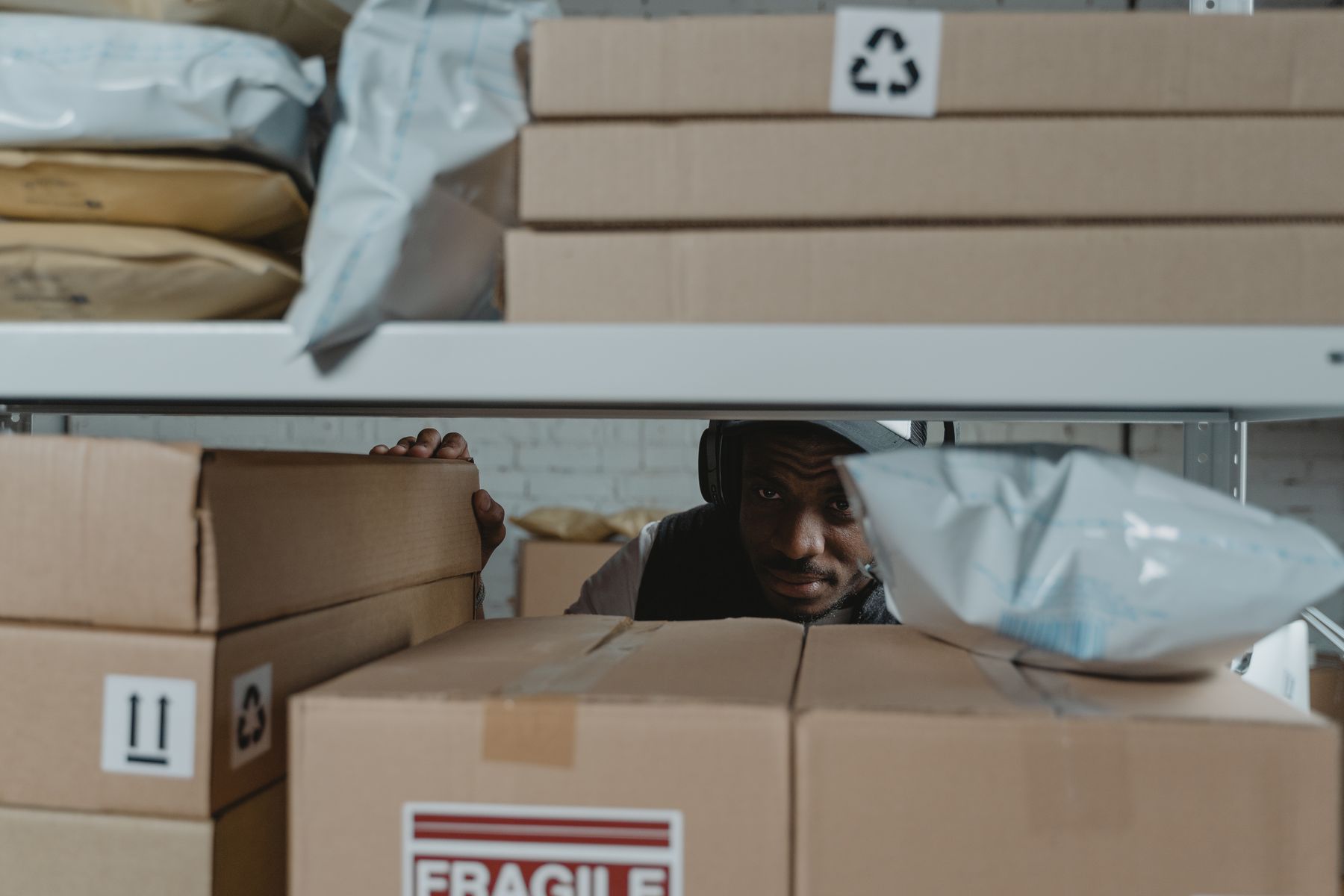 Parcels organized for a local service handoff